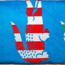 Lacoste Blue Green Yellow Towel AUTHENTIC Beach Bath Alligator Logo Men Women