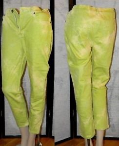 DG2 by Diane Gilman Woman's Light Tie-Dye Green Jeans Size 2 NEW