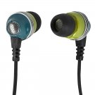 Enhanced Bass Noise Isolating Earphones w/ Built-in Microphone and Play/Pause Control - Green