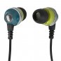 Enhanced Bass Noise Isolating Earphones w/ Built-in Microphone and Play/Pause Control - Green