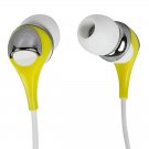 Enhanced Bass Earphones with Built-in Microphone and Play/Pause Controls - Yellow