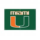 Miami Hurricanes Flags - 2'x3' Heavy Weight Fan Banners - Embroidered With Metal Grommets