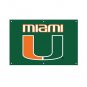 Miami Hurricanes Flags - 2'x3' Heavy Weight Fan Banners - Embroidered With Metal Grommets