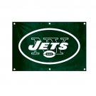 New York Jets Flags - 2'x3' Heavy Weight Fan Banner - Embroidered With Metal Grommets