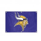 Minnesota Vikings Flags - 2'x3' Heavy Weight Fan Banners - Embroidered With Metal Grommets