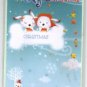 Korea Rabbit on Cloud Christmas Card w/ Envelope (Glitter)