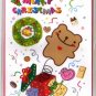 Korea Cookie Bear Christmas Card w/ Envelope #1