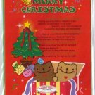 Korea Cookie Bear Christmas Card w/ Envelope #10