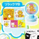Japan San-x Rilakkuma Self-inked Stamp (Blue) w/ Stickers KAWAII