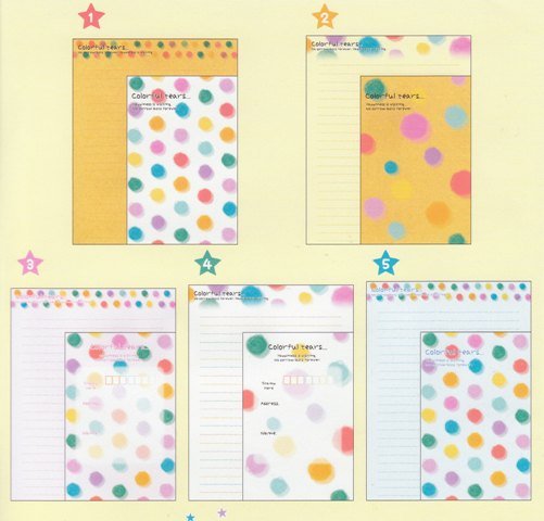 JAPAN Cru-x Colourful Tears Lettersets Kawaii