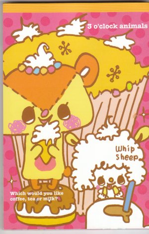 JAPAN 3 O'clock Animals Cafe Notepad (large memo pad) KAWAII