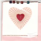 Taiwan Glittery Heart Notecard KAWAII