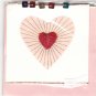 Taiwan Glittery Heart Notecard KAWAII