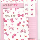 JAPAN Happy Ribbon Lettersets Pack + Sticker KAWAII