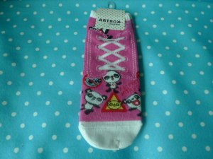 Korea Wear Sneakers Panda Socks Kawaii (Pink)