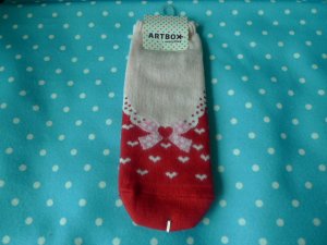 Korea Wear Pumps Ribbon Socks Kawaii (Red)