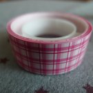 Japan Pink Plaid Deco Tape KAWAII