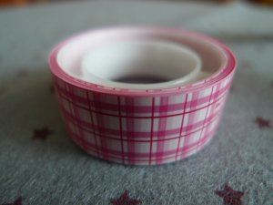 Japan Pink Plaid Deco Tape KAWAII