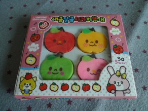 Korea Sweet Fruit 4 Erasers Pack KAWAII