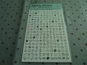 Korea Panda Schedule Sticker (2 sheets set) KAWAII (A)