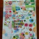 JAPAN Happy Sunny Days Rabbit Lettersets Pack + Sticker KAWAII