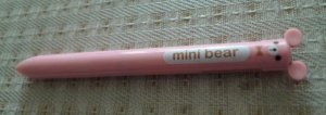 Korea Mini Bear Ball Point Pen (Black & Red Color) KAWAII