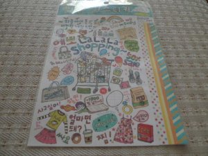 Korea Lalala Shopping Glittery Sticker KAWAII