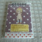 Korea Girl w/ Brown Polka Dots Small Notebook KAWAII