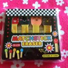 Korea Matchstick Erasers Pack (Black) KAWAII