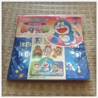 JAPAN Doraemon Origami Pad (Folding Paper) + Stickers Kawaii
