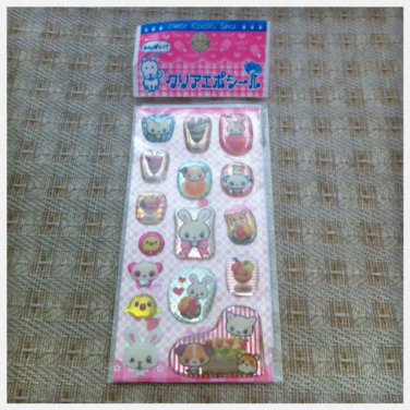 Japan Animal Dessert Sparkly Sticker KAWAII