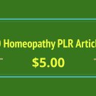 20 Homeopathy PLR Articles Digital Download