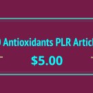 20 Antioxidants PLR Articles Digital Downloads