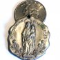 Rare Large Antique Silver Holy Medal Our Lady of Mercy Virgin Mother Mary Christ Child Jesus