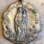 Rare Large Antique Silver Holy Medal Our Lady of Mercy Virgin Mother Mary Christ Child Jesus