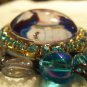 2" Vintage Upcycled Rhinestone Cameo Locket Prayer Petition Beads Blessed Mother Virgin Mary