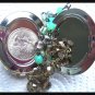 Vintage Rhinestone Jesus Christ Divine Mercy Prayer Petition Cameo Locket Glass Beads Shrine Pendant