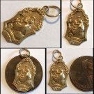 Rare Vintage Art Deco 14k Gold St. Anthony Pendant Patron Saint Medal Child Jesus Christ .75"