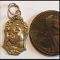Rare Vintage Art Deco 14k Gold St. Anthony Pendant Patron Saint Medal Child Jesus Christ .75"
