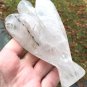 5" Standing Large Quartz Crystal Angel Sculpture Altar Statue Handcarved Gemstone Figurine