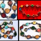 Vintage Enamel Saints Bracelet Virgin Mary. Jesus. Angels. Lourdes. Madonna and Child Medals