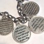 Catholic Enamel Charm Bracelet 9 Medals Divine Mercy, St. Jude, St. Anthony Padre Pio, Virgin Mary,
