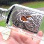 7" Large Unique Silver Glass Holy Water Bottle Catholic Our Lady of Perpetual Help Jesus Virgin Mary
