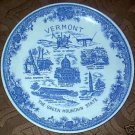 The Green Mountain State Vermont Blue White Plate
