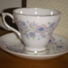 Avon 1974 Blue Blossoms Porcelain Cup/Saucer with Box MINT
