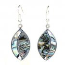ALPACA SILVER ABALONE ELLIPSE EARRINGS