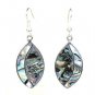 ALPACA SILVER ABALONE ELLIPSE EARRINGS