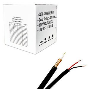 Five Star Coaxial CCTV Combo Cable Siamese RG59 1000 ft