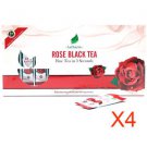 Natural Rose Black Tea Powder 20 Sachets Great Holiday Gifts Quantity of 4 pk