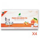Peach Green Tea 20 Sachets, Quantity of 4 Great for Gifts set